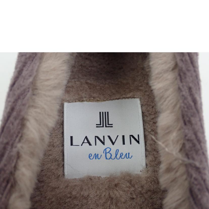 LANVIN　en　Bleu ﾗﾝﾊﾞﾝ ｵﾝ ﾌﾞﾙｰ/リボンモチーフボアモカシン　OKS/2716//24.0cm/Sランク/62