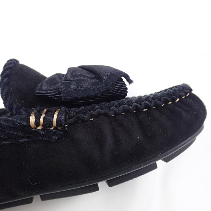 LANVIN　en　Bleu ﾗﾝﾊﾞﾝ ｵﾝ ﾌﾞﾙｰ/リボンモチーフボアモカシン　BS/2716//24.0cm/Sランク/62