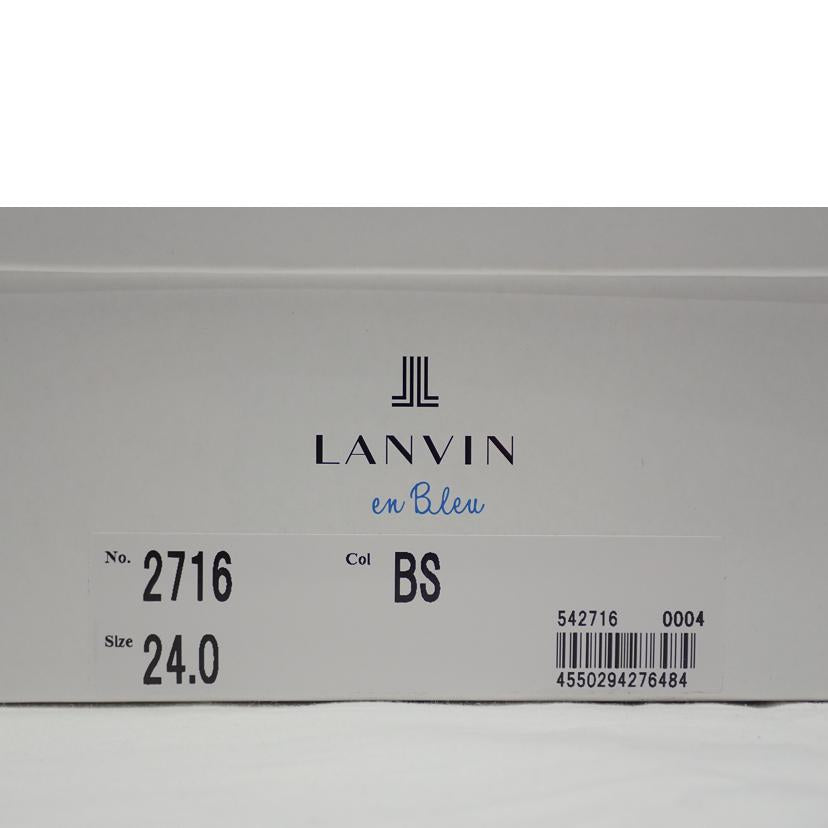 LANVIN　en　Bleu ﾗﾝﾊﾞﾝ ｵﾝ ﾌﾞﾙｰ/リボンモチーフボアモカシン　BS/2716//24.0cm/Sランク/62