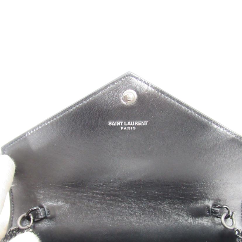 YSL/　チェーンウォレット／クロコ型押し/40203CS35V1000//Aランク/63