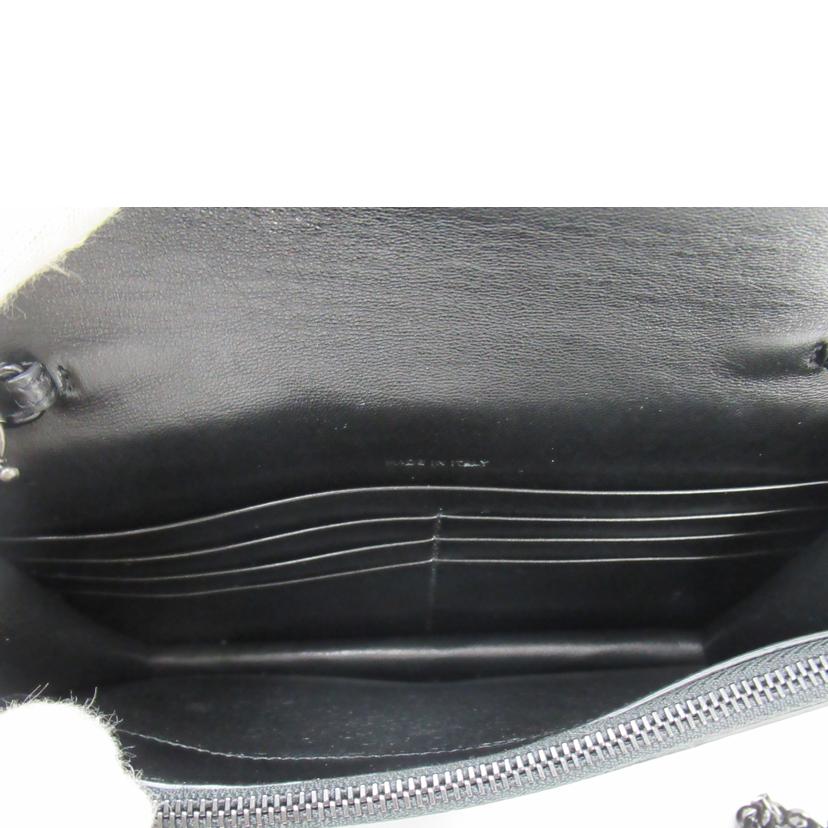 YSL/　チェーンウォレット／クロコ型押し/40203CS35V1000//Aランク/63