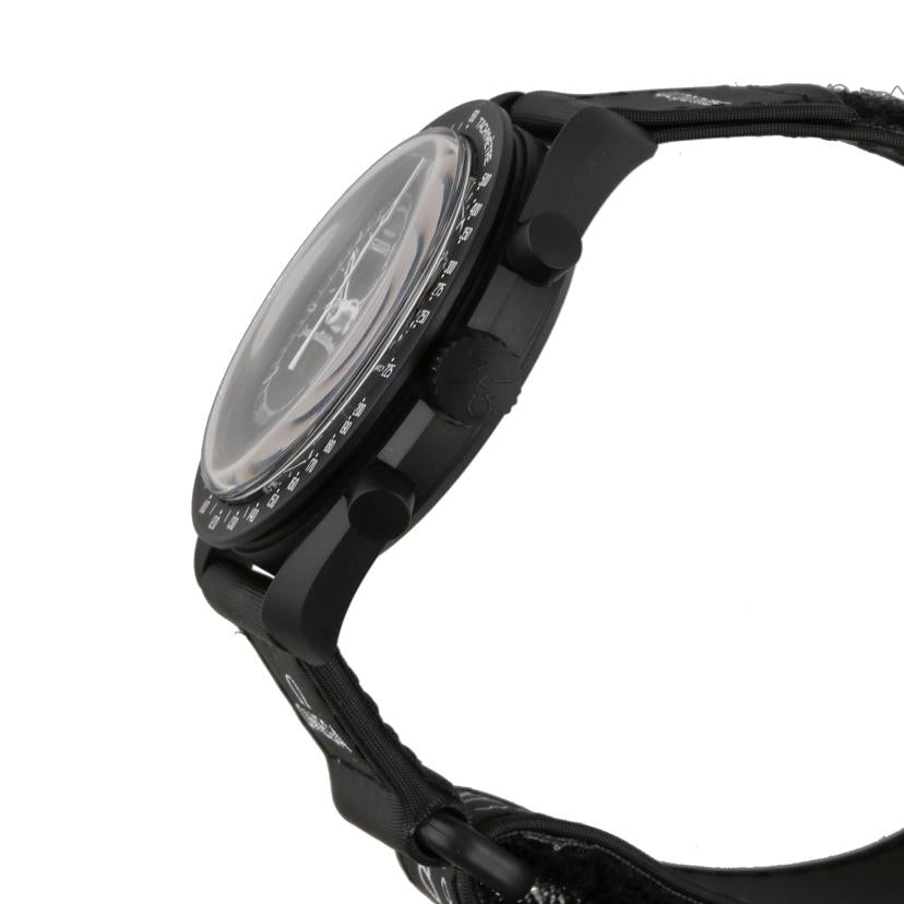 OMEGA×SWATCH オメガ×スウォッチ/オエガ×スウォッチ×スヌーピー／バイオセラミックムーンフェイズ／クオーツ/S033B700//Aランク/75