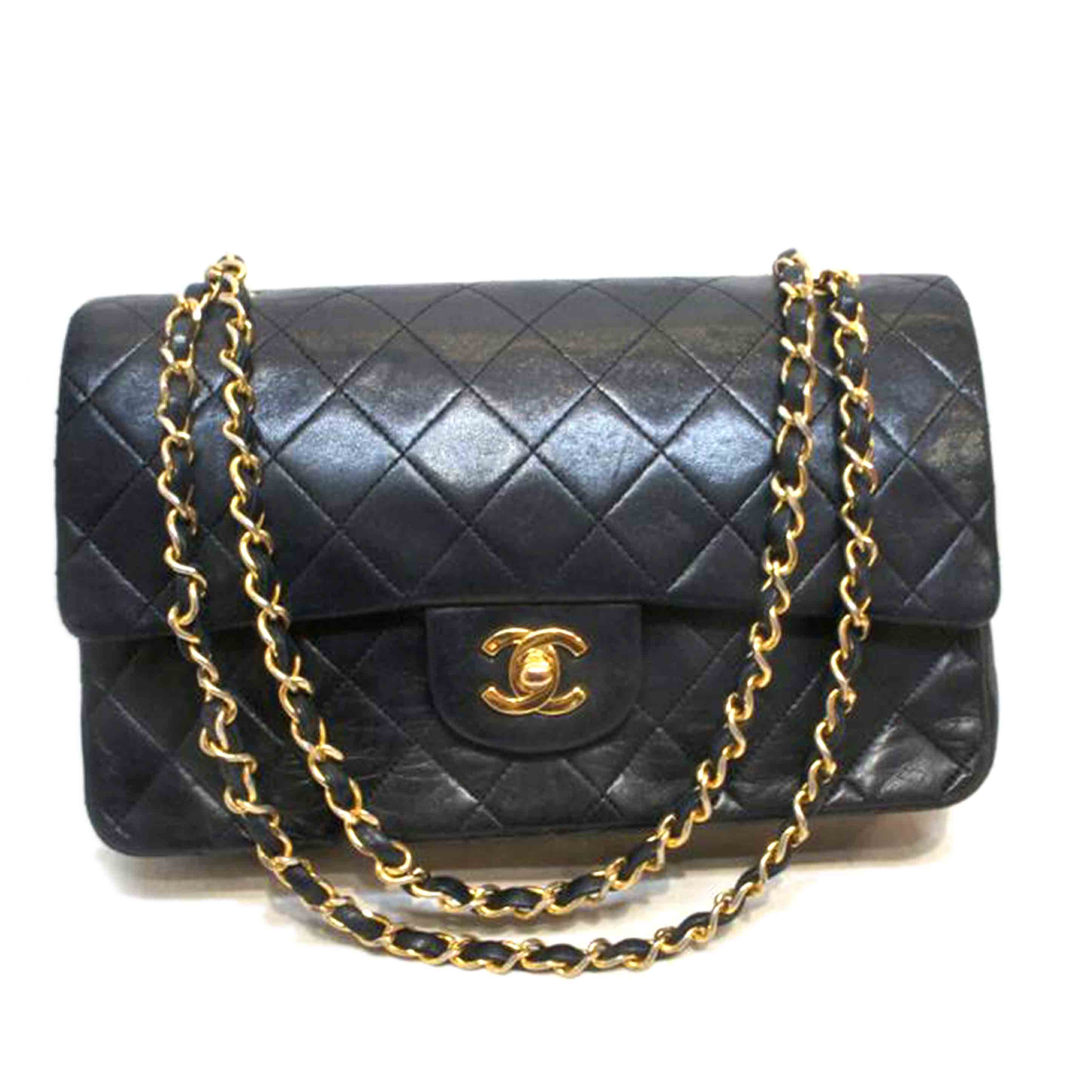 CHANEL シャネル/ラムスキンマトラッセチェーンショルダーWフラップ//118****/Bランク/92
