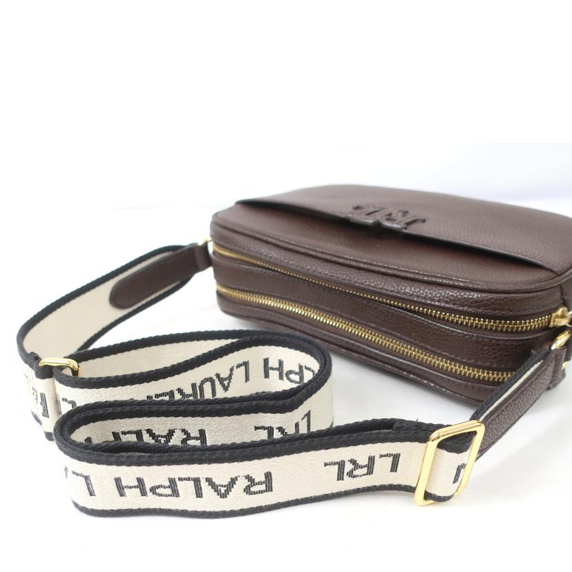 RALPH　LAUREN ラルフローレン/レザーショルダーバッグ　ダークブラウン//ABランク/65