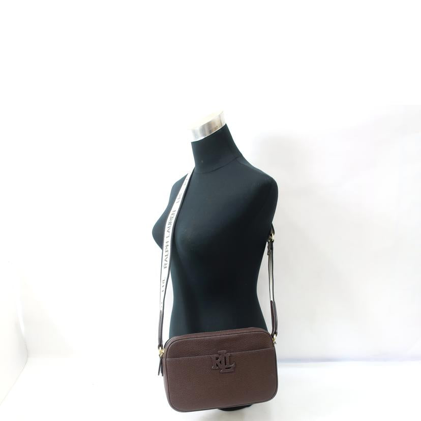 RALPH　LAUREN ラルフローレン/レザーショルダーバッグ　ダークブラウン//ABランク/65