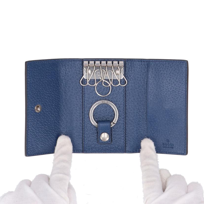 GUCCI GUCCI/GGマーモント6連キーケース／ネイビー/435305//041*/SAランク/78