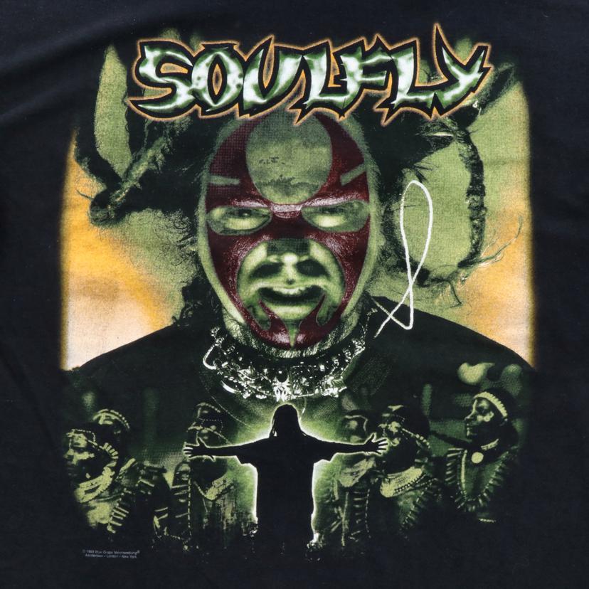 ヴィンテージTEE/90＇s　／　SOULFLY　／　SCREEN　STARS　タグ／　シングルステッチ　／コピーライト//ABランク/38