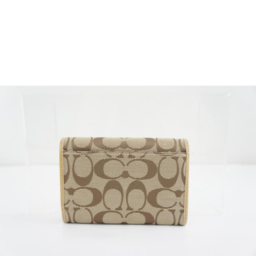 COACH コーチ/シグネチャー／L字ファスナー財布／ベージュ//Bランク/64