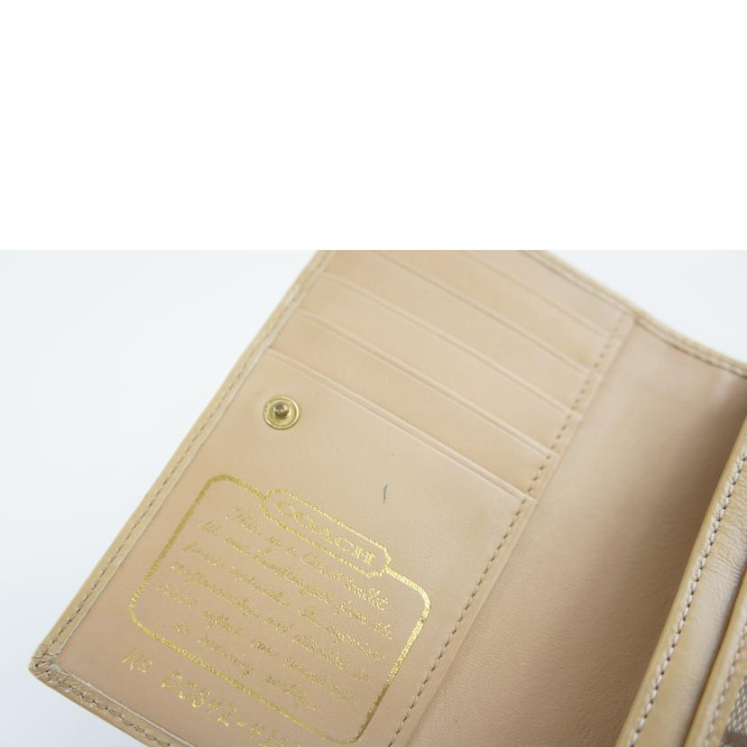 COACH コーチ/シグネチャー／L字ファスナー財布／ベージュ//Bランク/64