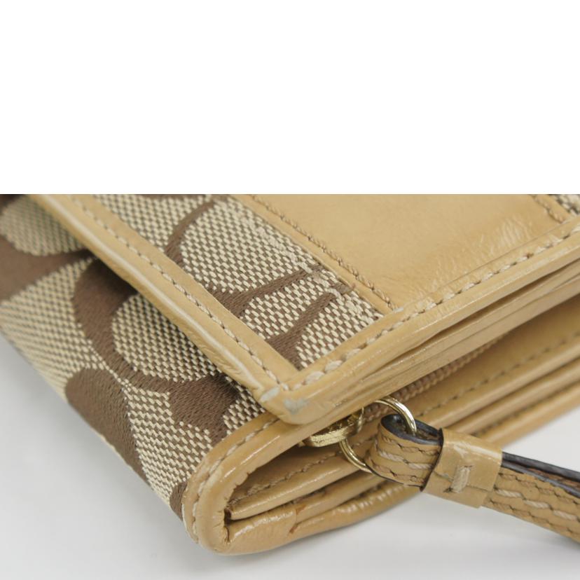 COACH コーチ/シグネチャー／L字ファスナー財布／ベージュ//Bランク/64