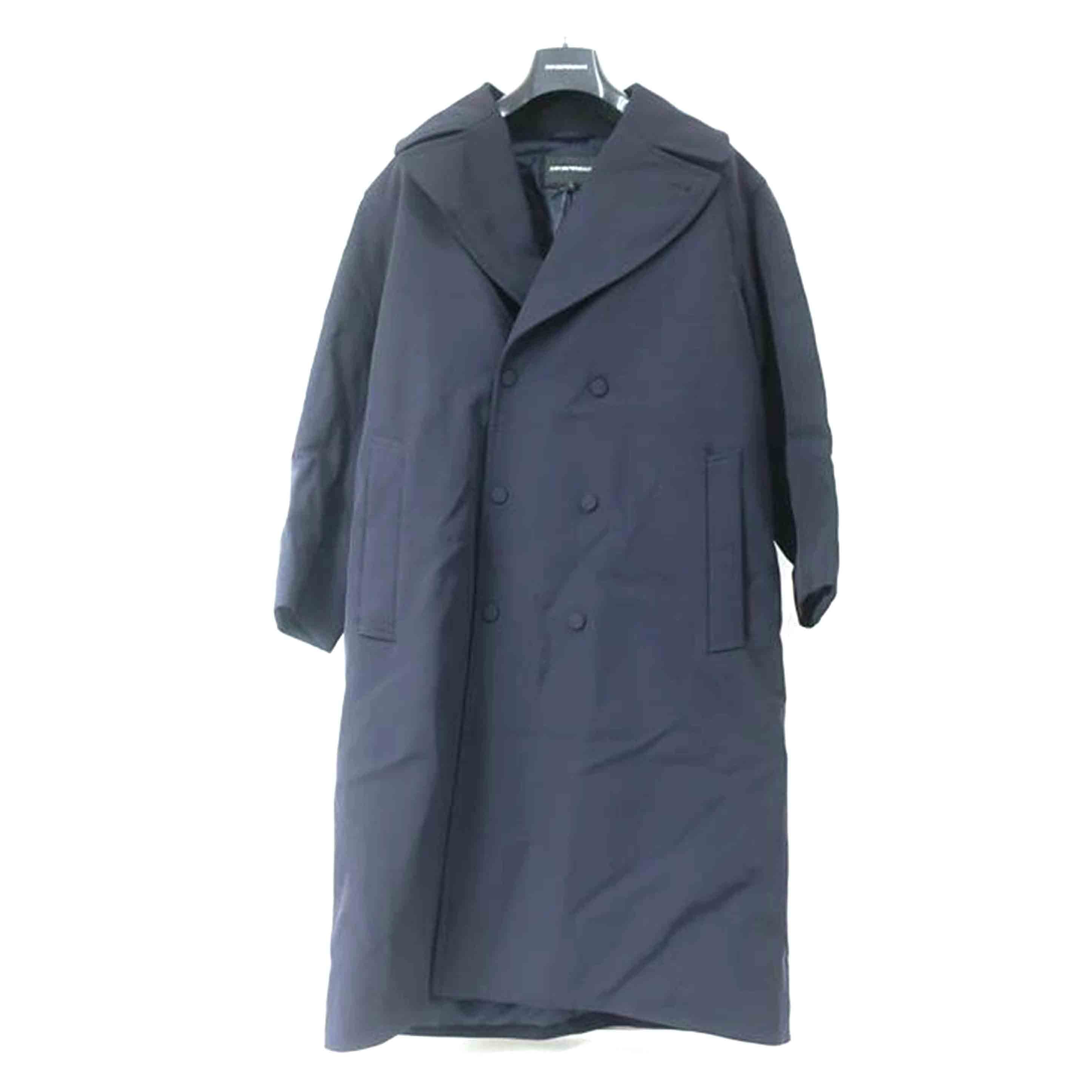 EMPORIO　ARMANI エンポリオ・アルマーニ/ダブルブレスト　トレンチコート　サイズ48　Lサイズ　ダークネイビー/6D1L61 1NUBZ//SAランク/65