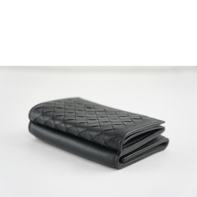BOTTEGA　VENETA ボッテガヴェネタ/イントレチャート／3つ折り財布／ブラック／ダークグレー/515385VO0B2//Aランク/64