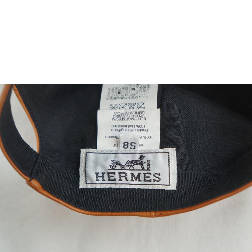 HERMES エルメス/レザーキャップ//Bランク/67
