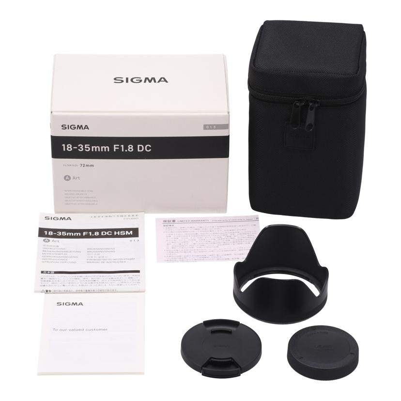 SIGMA　Canon シグマ　/交換レンズ／18－35mm/18-35mm F1.8 DC HSM //50886366/ABランク/62