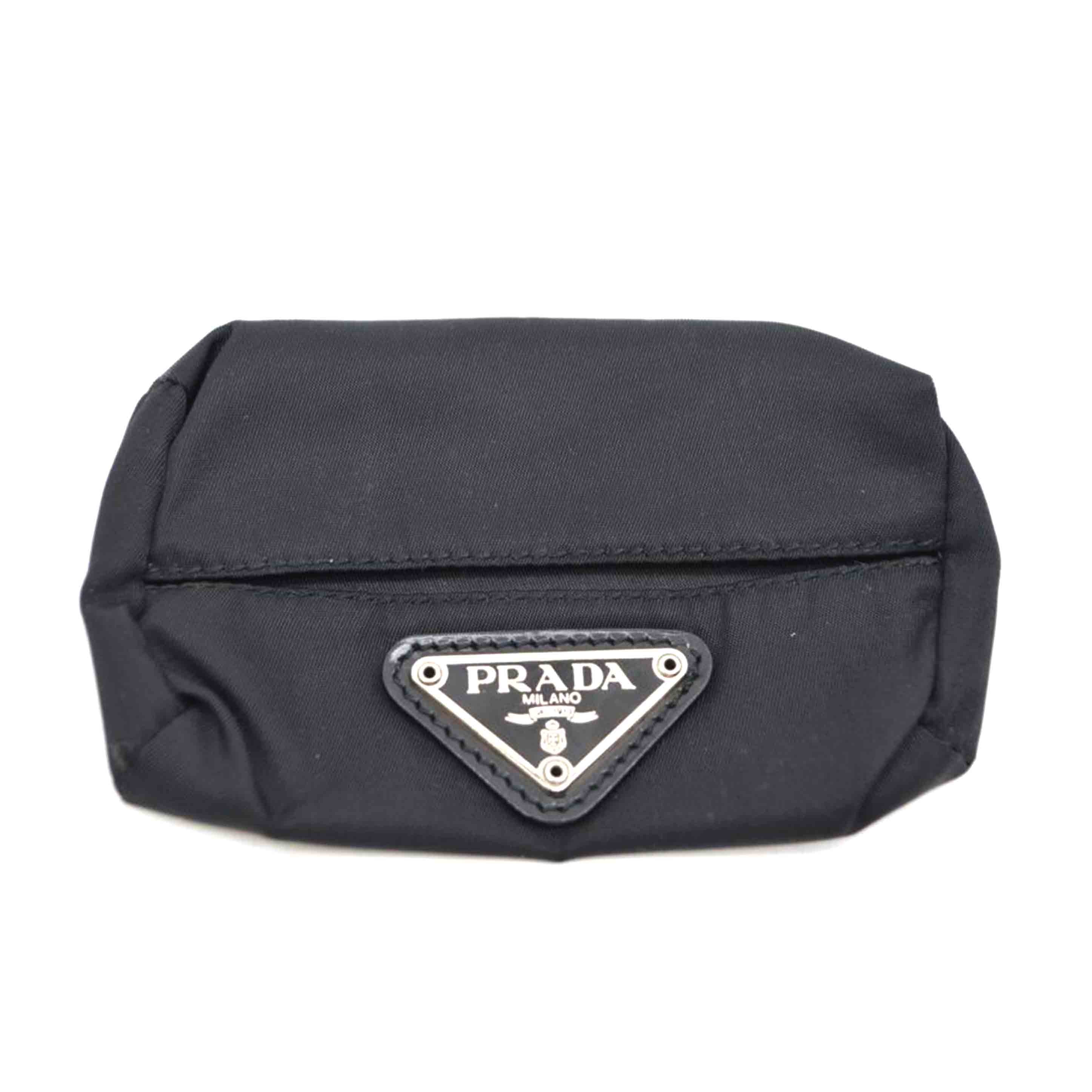 PRADA プラダ/テスートナイロンポケットティッシュケース／ネロ/MV1//25/ABランク/89