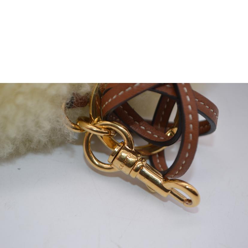 CELINE セリーヌ/トリオンフポンポンキーリング／スムースカーフスキン/49J383FO9.02NT//Bランク/89