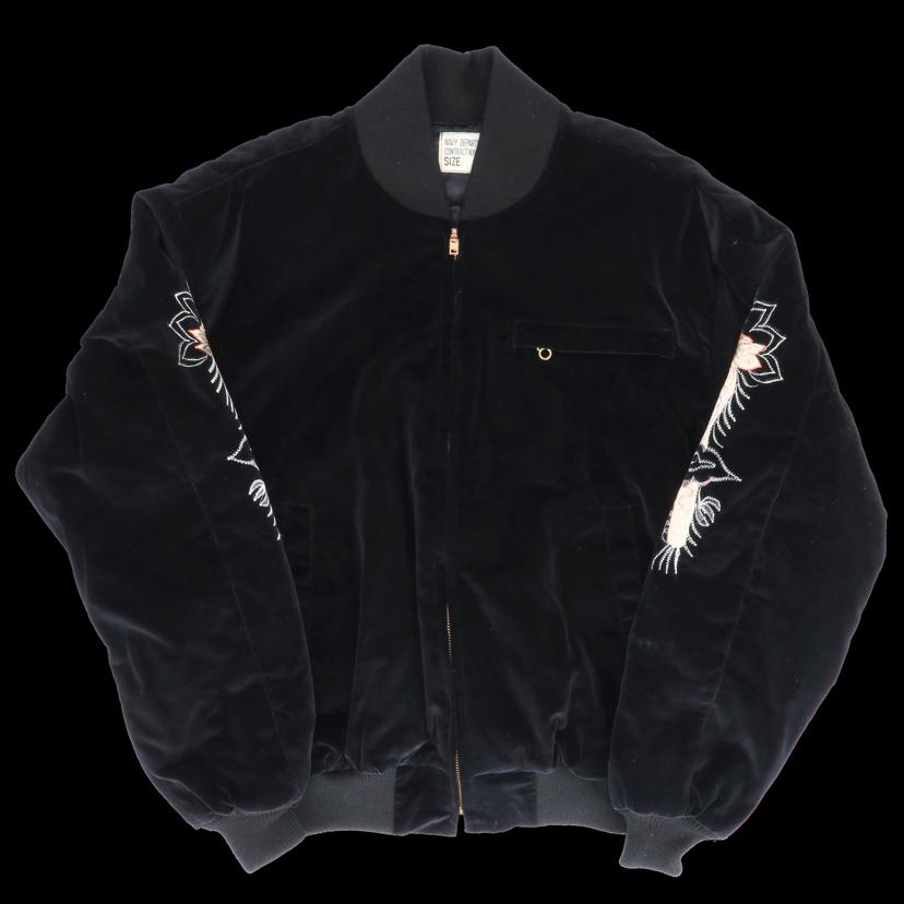 NAVY　DEPARTMENT/スカジャン　／　スーベニアジャケット　／　ベロア／US　STRIKE　FORCE／東洋//ABランク/85