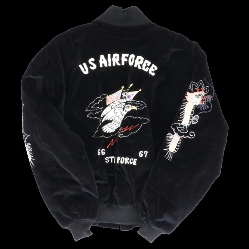 NAVY　DEPARTMENT/スカジャン　／　スーベニアジャケット　／　ベロア／US　STRIKE　FORCE／東洋//ABランク/85