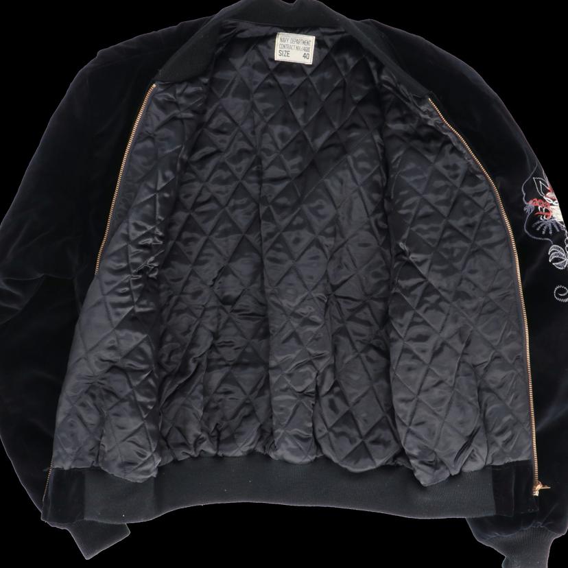 NAVY　DEPARTMENT/スカジャン　／　スーベニアジャケット　／　ベロア／US　STRIKE　FORCE／東洋//ABランク/85