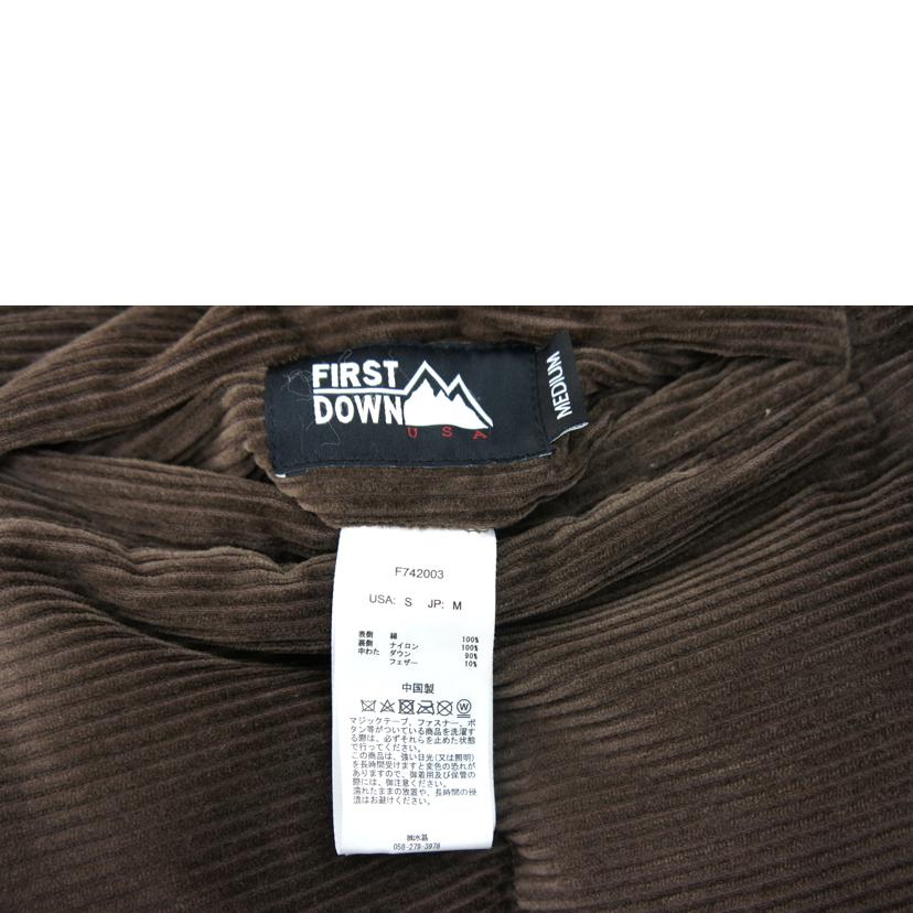 FIRST DOWN ファーストダウン/コーデュロイバブルダウンJKT/ブラウン/F742003//ABランク/62