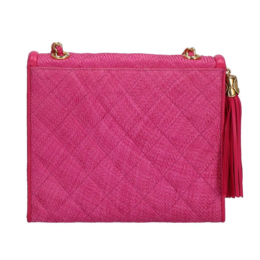 CHANEL シャネル/G金具／チェーンショルダー／キャンバス／ピンク　//129****/Bランク/84