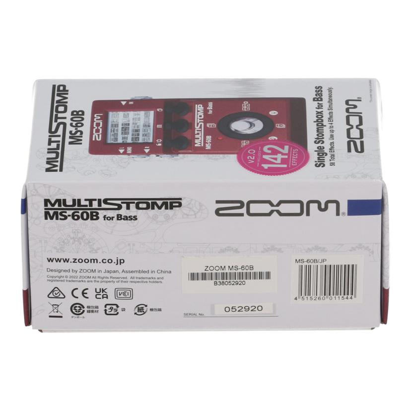 ZOOM ズーム　/ベース用マルチエフェクター/MS-60B V2.0//052920/Sランク/81