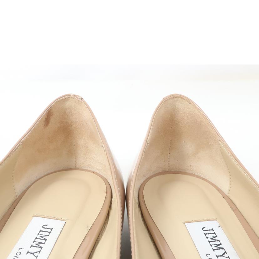 JIMMY　CHOO ジミーチュウ/フラットパンプス　サイズ37．5　約24．5cm　ベージュ//Bランク/65