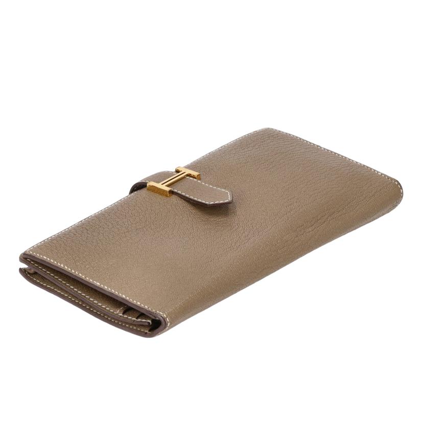 HERMES エルメス/ベアンスフレ／エトゥープ／シェーブル／ゴールド金具//Bランク/75