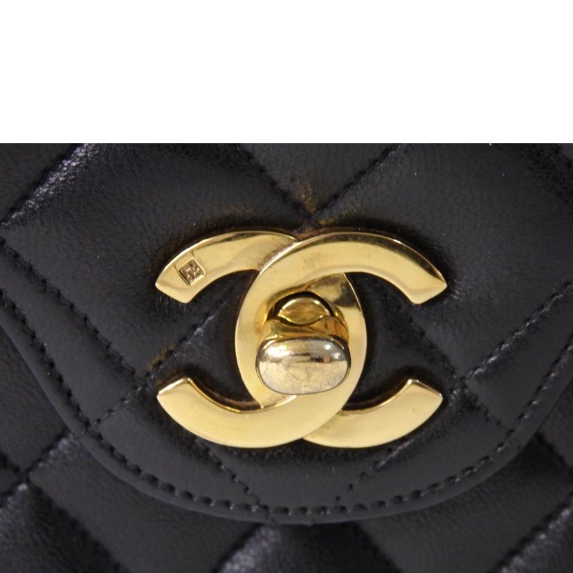 CHANEL シャネル/マトラッセ／ダブルフラップ25チェーンショルダー／黒／ゴールド金具/A01112//297****/ABランク/84