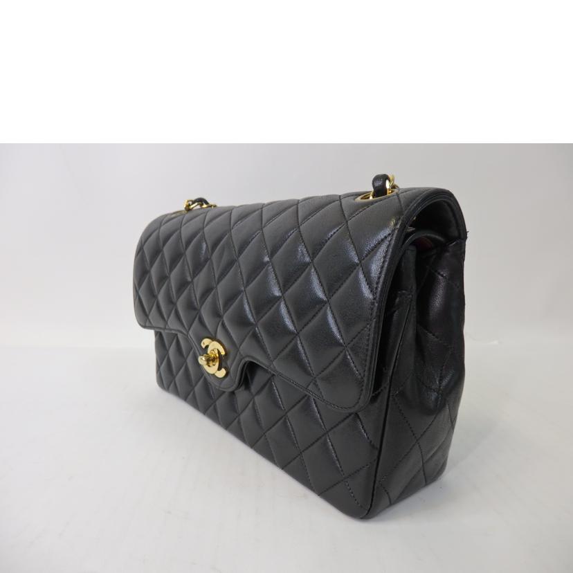 CHANEL シャネル/マトラッセ／ダブルフラップ25チェーンショルダー／黒／ゴールド金具/A01112//297****/ABランク/84