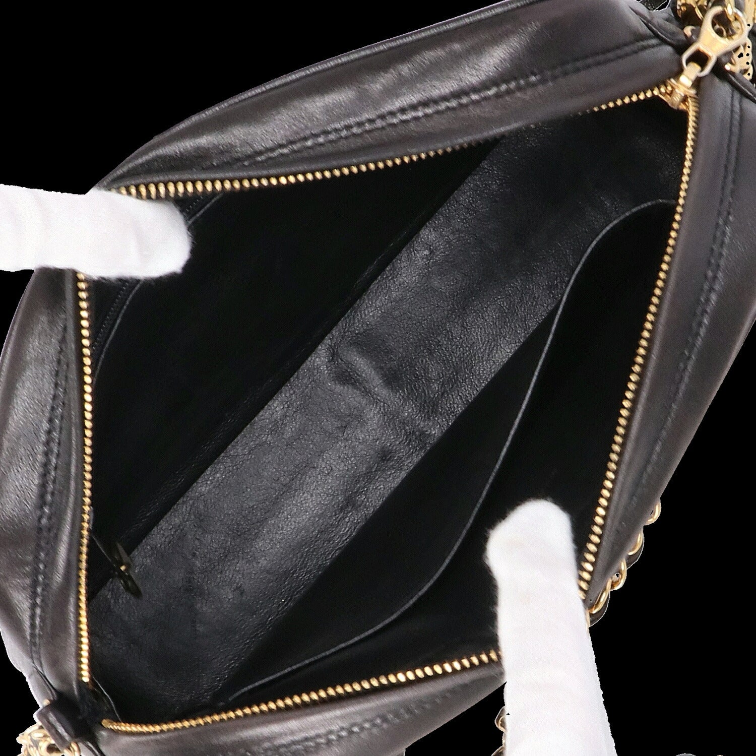 CHANEL シャネル/マドモアゼル／フリンジチェーンショルダーバッグ／ラム／黒／ゴールド金具//437****/ABランク/84