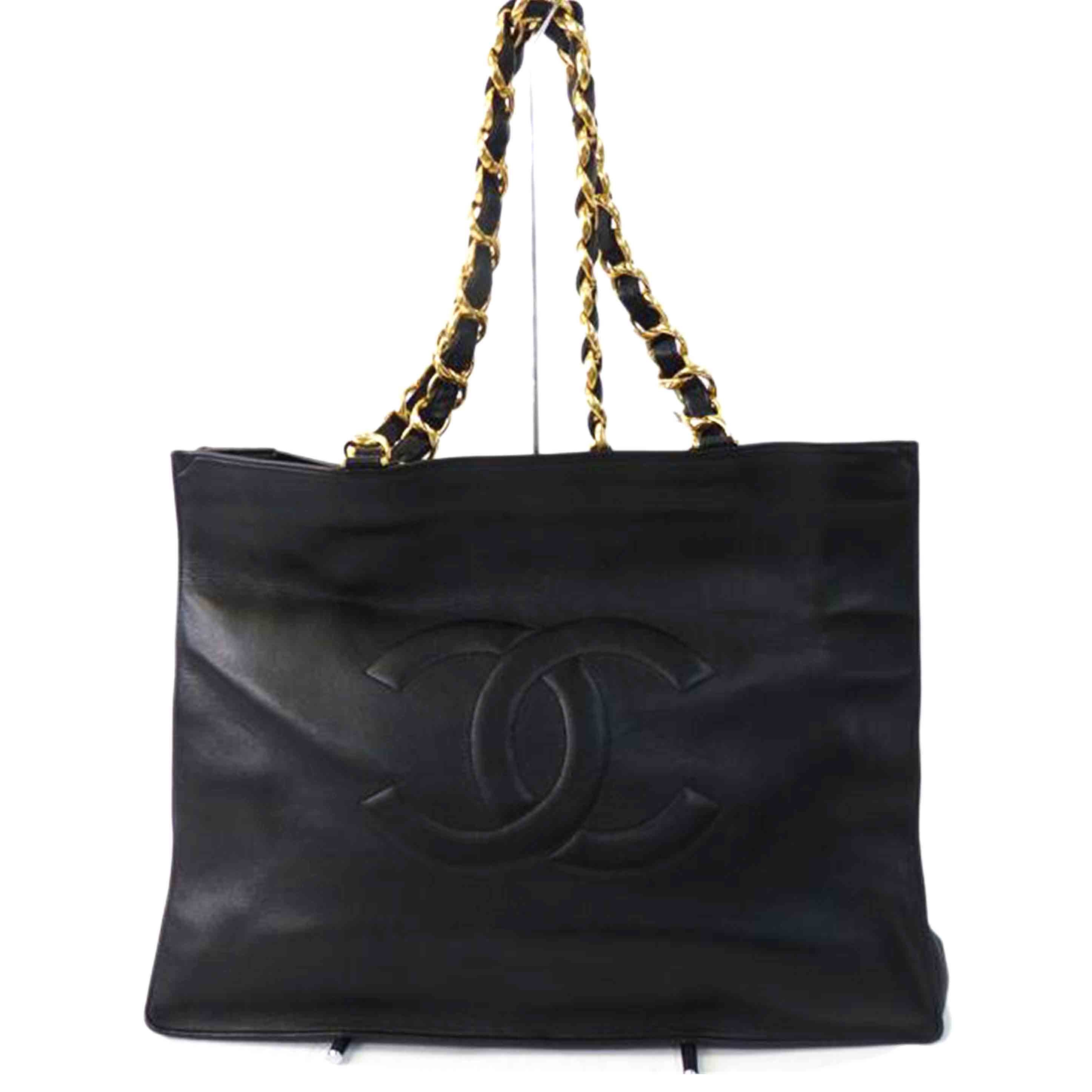 CHANEL シャネル/ココマークチェーントートバッグ／黒／ゴールド金具//342****/ABランク/84