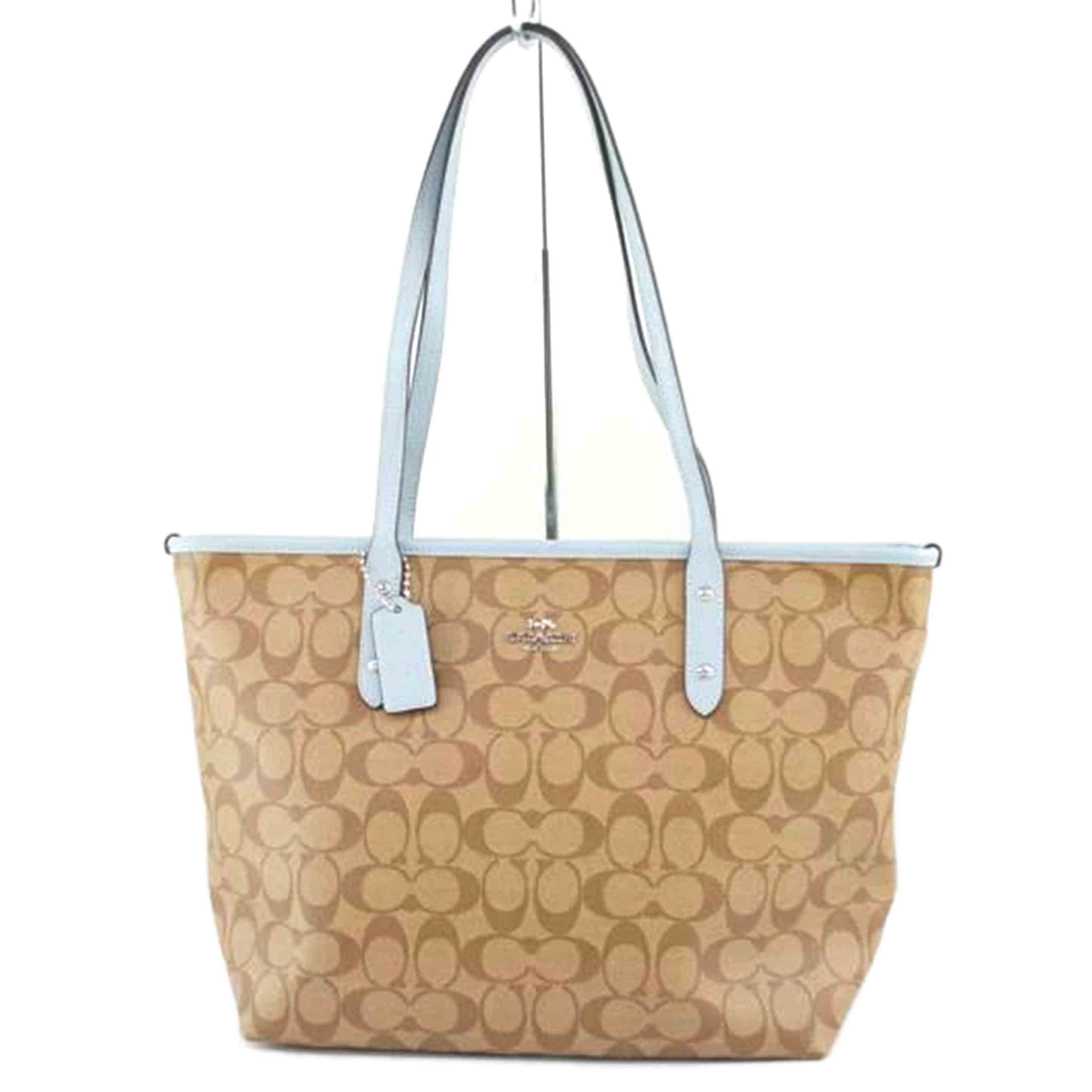 COACH コーチ/シグネチャー／トートバッグ／ベージュ／ブルー/F58292//D18**/ABランク/64