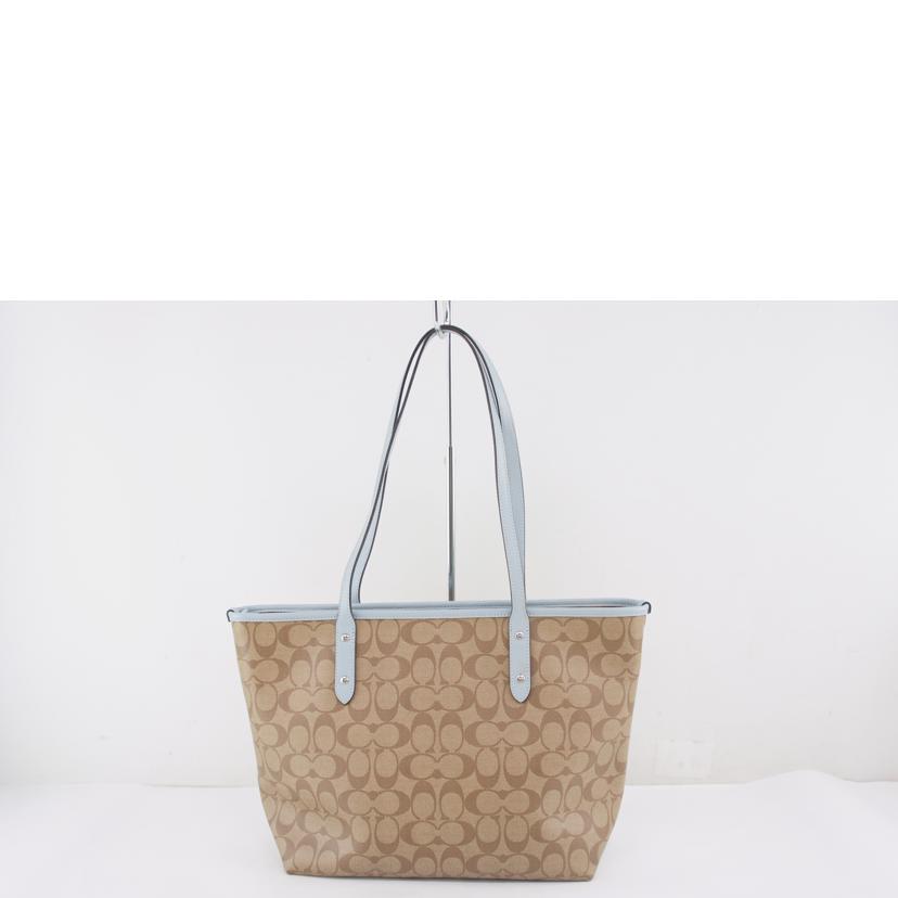 COACH コーチ/シグネチャー／トートバッグ／ベージュ／ブルー/F58292//D18**/ABランク/64