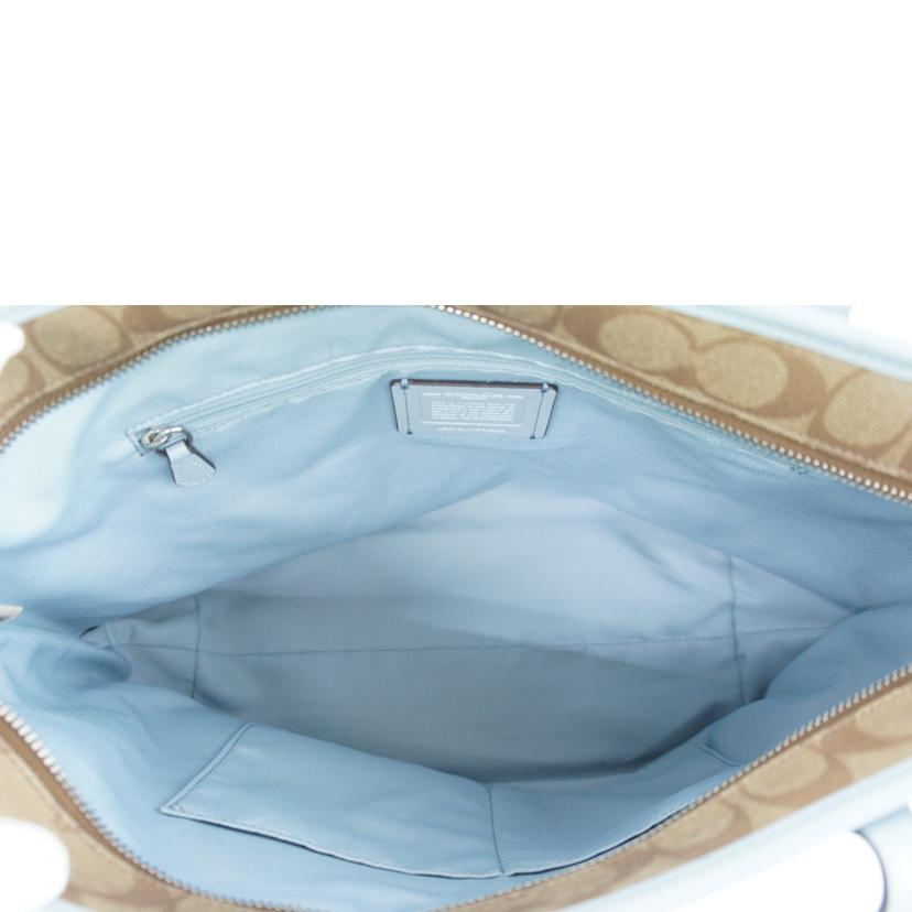 COACH コーチ/シグネチャー／トートバッグ／ベージュ／ブルー/F58292//D18**/ABランク/64