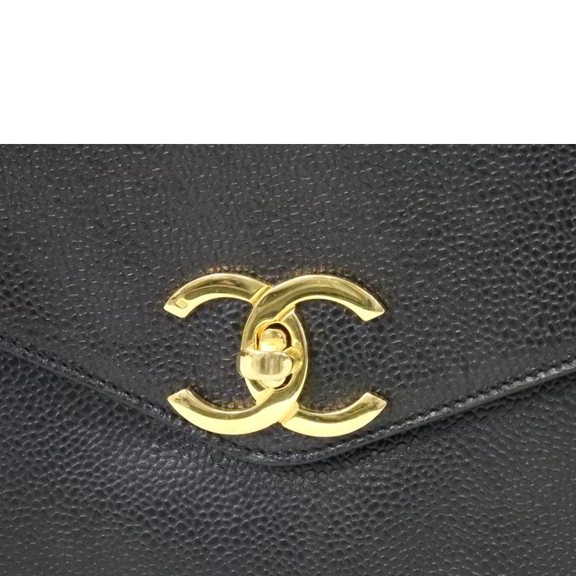 CHANEL シャネル/ココマークチェーンショルダーバッグ／キャビアスキン／黒／ゴールド金具//ｼﾘｱ****/ABランク/84