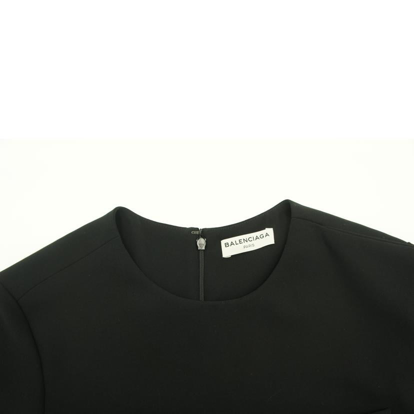 BALENCIAGA　 バレンシアガ/◇ポケット付き半袖ワンピース／ブラック//Aランク/18
