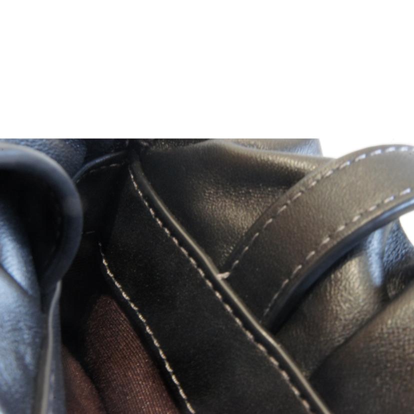 COACH/レザーバケットトートブラックSV金具/CV947//C25**/SAランク/92