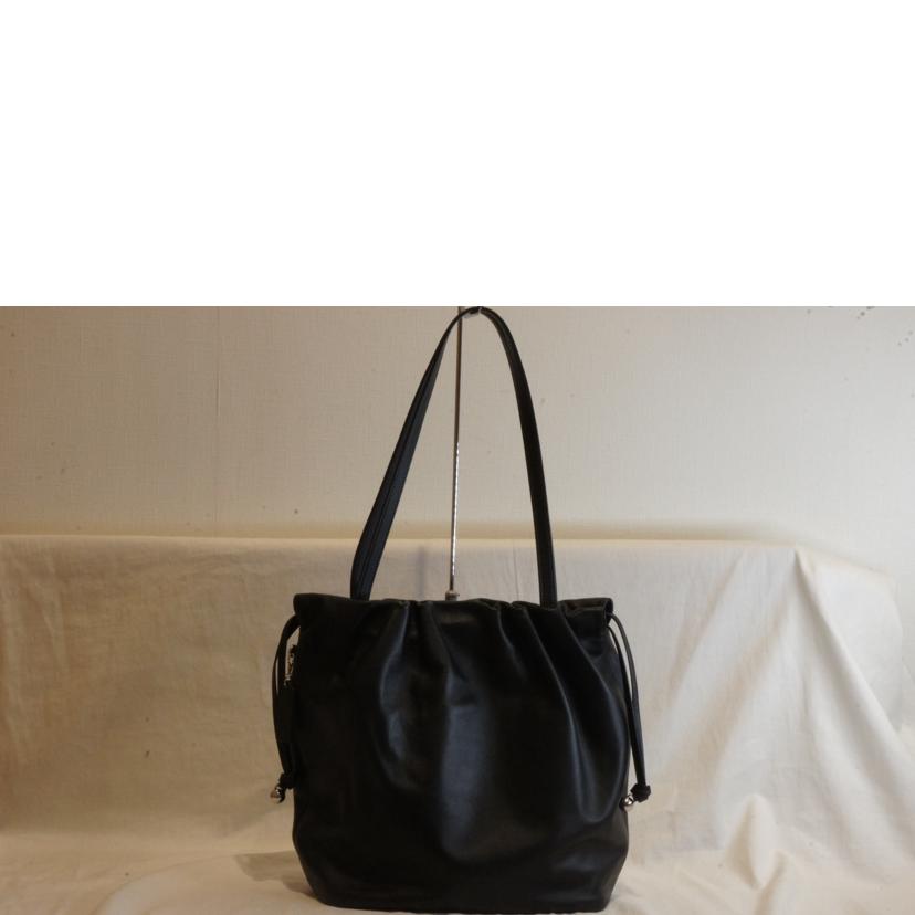 COACH/レザーバケットトートブラックSV金具/CV947//C25**/SAランク/92