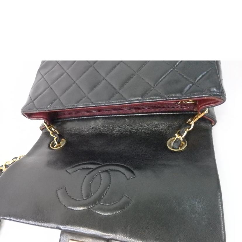 CHANEL シャネル/マトラッセ／ココマークミニチェーンショルダーバッグ／ラム／黒／ゴールド金具//228****/ABランク/84