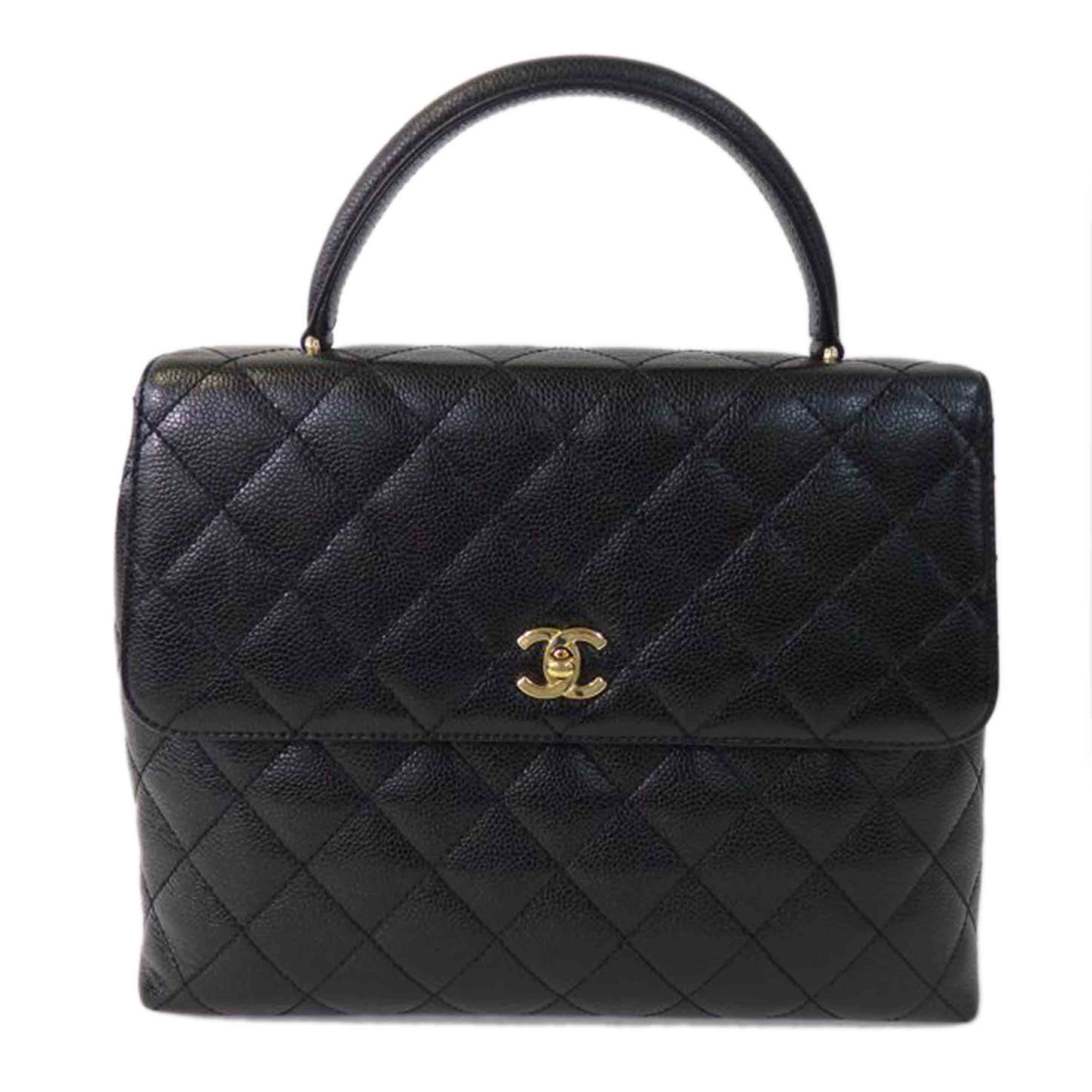 CHANEL シャネル/マトラッセココマークハンドバッグ／キャビアスキン／黒／ゴールド金具/A12397//637****/Aランク/84