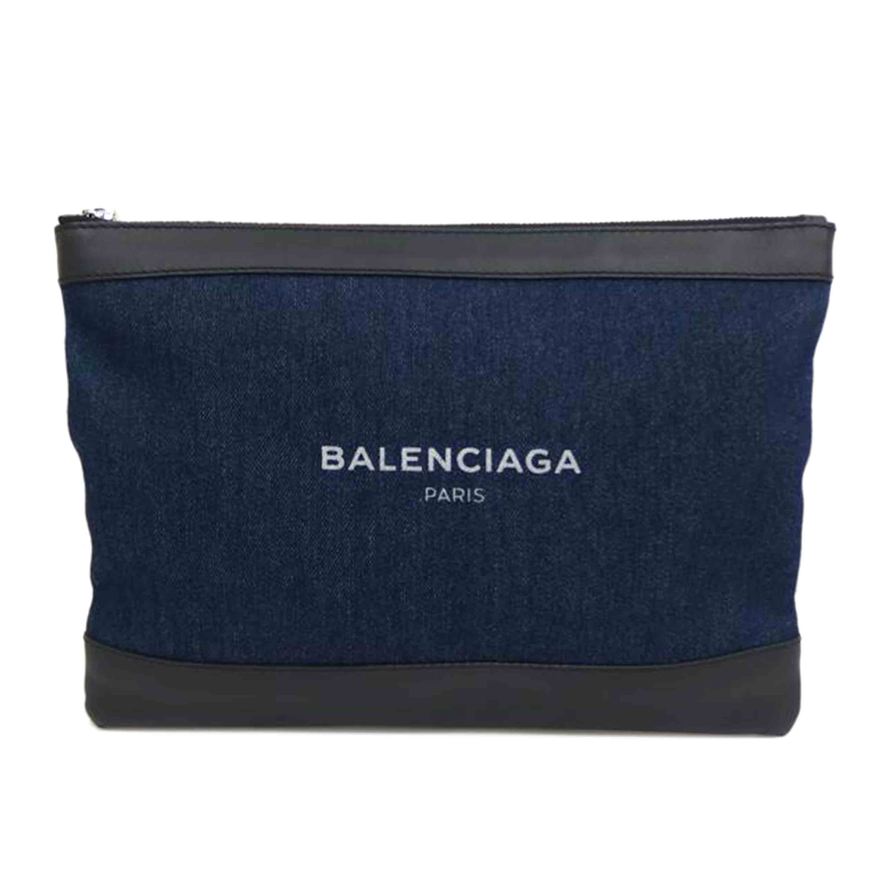 BALENCIAGA バレンシアガ/ネイビークリップロゴプリント/420407.4580//ABランク/82
