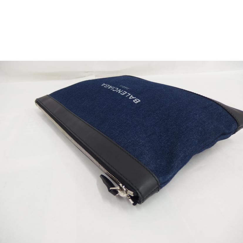 BALENCIAGA バレンシアガ/ネイビークリップロゴプリント/420407.4580//ABランク/82
