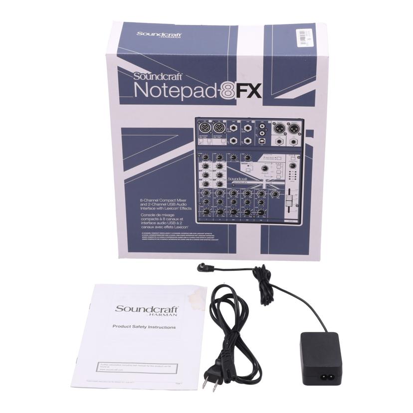 Soundcraft サウンドクラフト/アナログミキサー/Notepad-8FX//K22CN0856987/Bランク/85