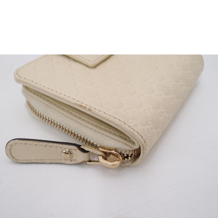 GUCCI グッチ/マイクログッチシマ二つ折り財布／クリーム/449395//525***/Aランク/69