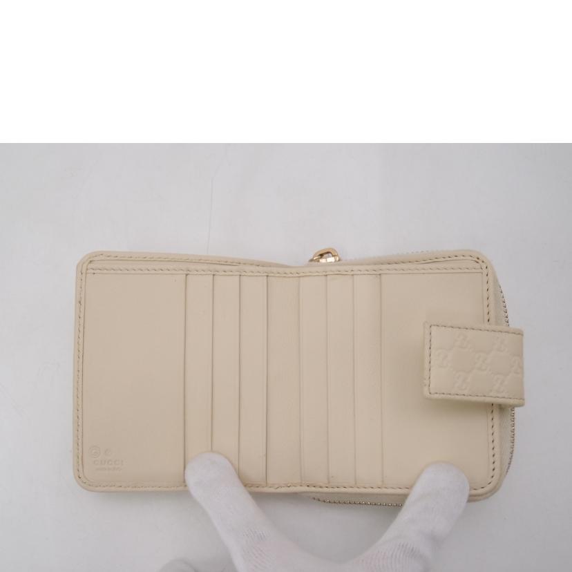 GUCCI グッチ/マイクログッチシマ二つ折り財布／クリーム/449395//525***/Aランク/69