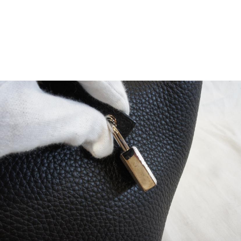 HERMES エルメス/ピコタンロックGM／ノワール／SV金具//□N/Aランク/92