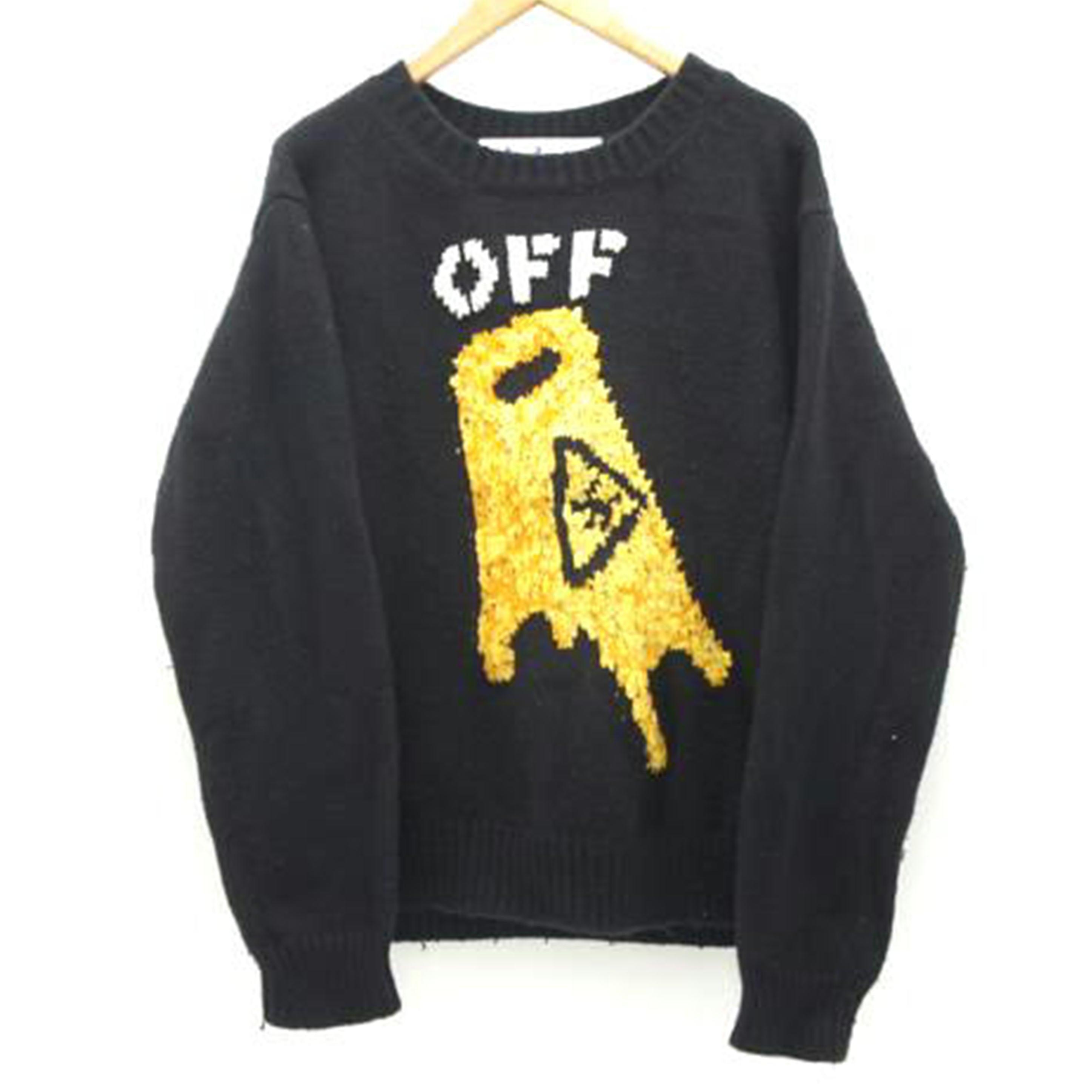 OFF WHITE オフホワイト/パスカルウェットフロアクルーネックニット/OMHE054F20KNI002//Bランク/71