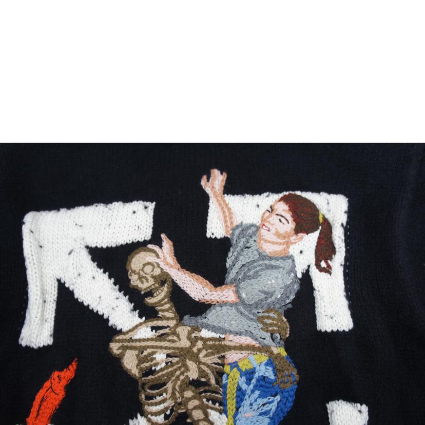 OFF WHITE オフホワイト/パスカルウェットフロアクルーネックニット/OMHE054F20KNI002//Bランク/71