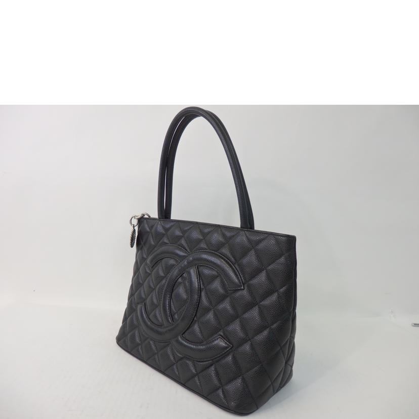 CHANEL シャネル/キャビアスキン復刻トート／黒／シルバー金具/A01804//763****/ABランク/84